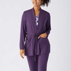 Duluth Trading Dang Soft Robe Purple Modal Lounge Casual Sleep Womens XL